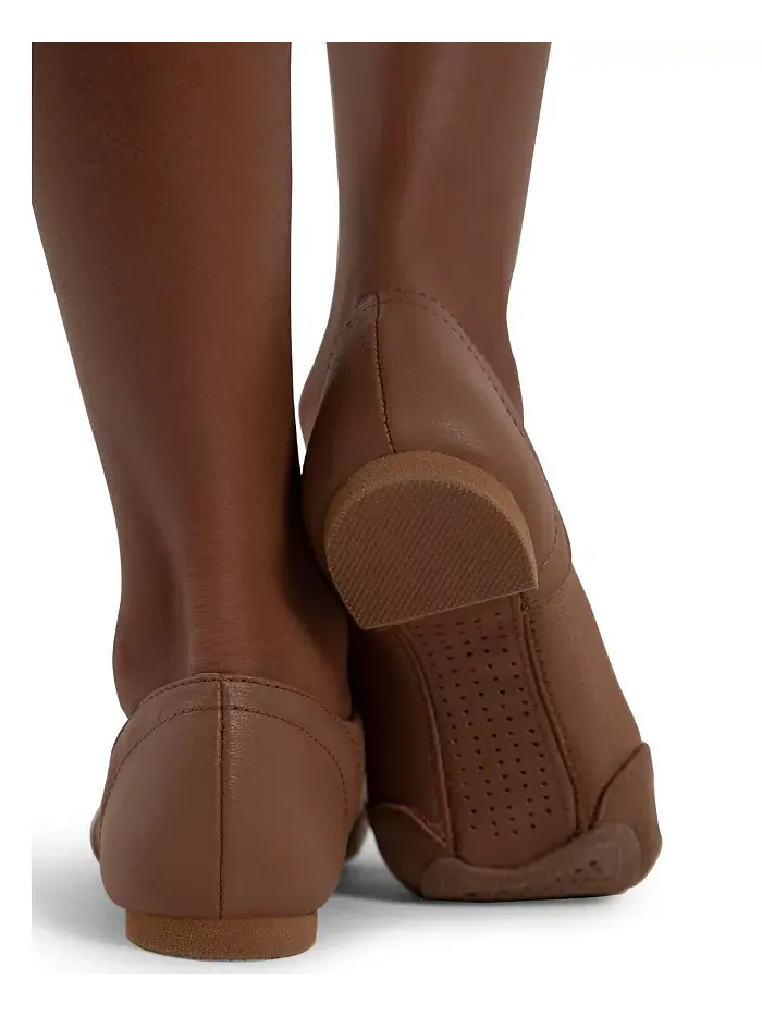 Джазовые туфли для девочек Jazz Glove с широкой колодкой Capezio — изображение 4 из 5, коричневый