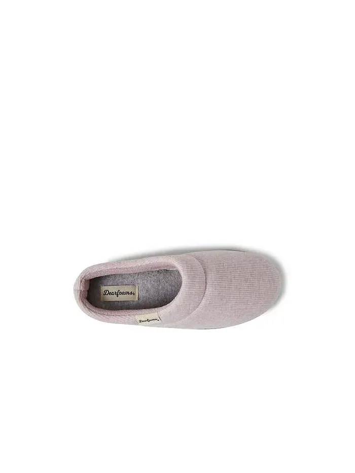 Женские кружевные вязаные домашние тапочки-клоги Dearfoams — изображение 4 из 5, розовый