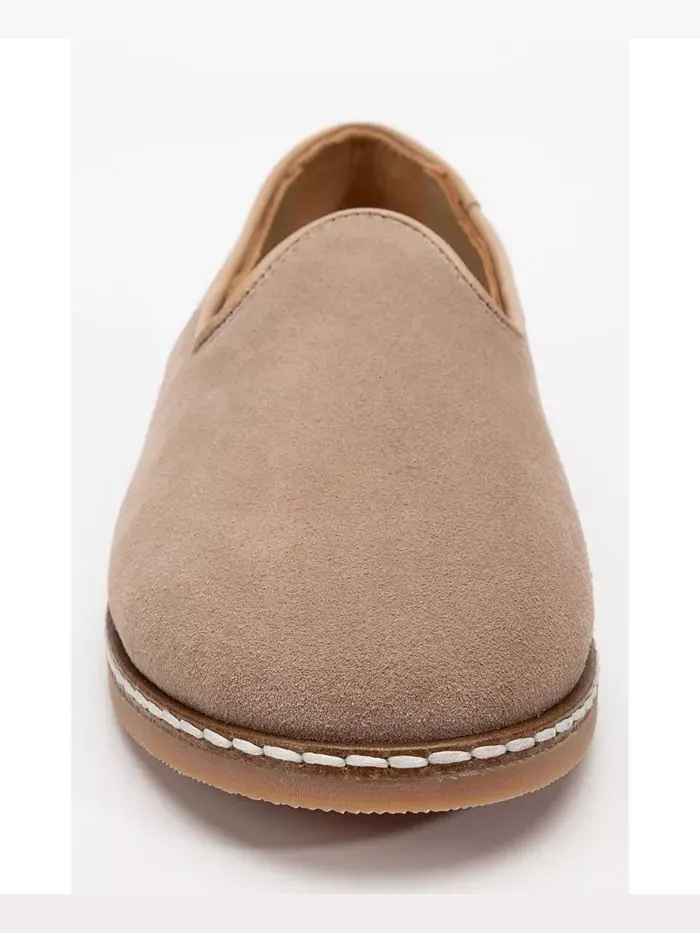 Туфли Istanbul Suede Leather Slip On Flats (женские) Epilogue Shoes — изображение 6 из 6, бежевый/бежевый