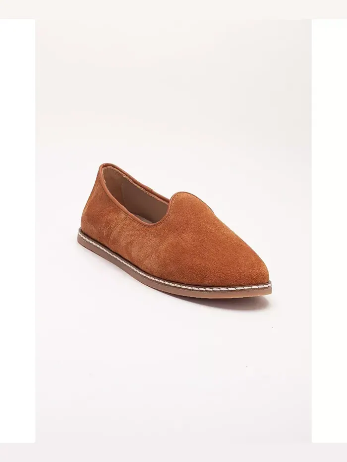 Туфли Istanbul Suede Leather Slip On Flats (женские) Epilogue Shoes — коричневый