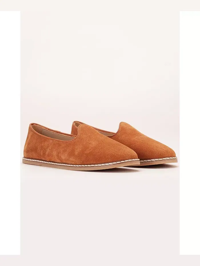 Туфли Istanbul Suede Leather Slip On Flats (женские) Epilogue Shoes — изображение 3 из 6, коричневый