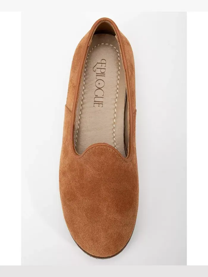 Туфли Istanbul Suede Leather Slip On Flats (женские) Epilogue Shoes — изображение 5 из 6, коричневый