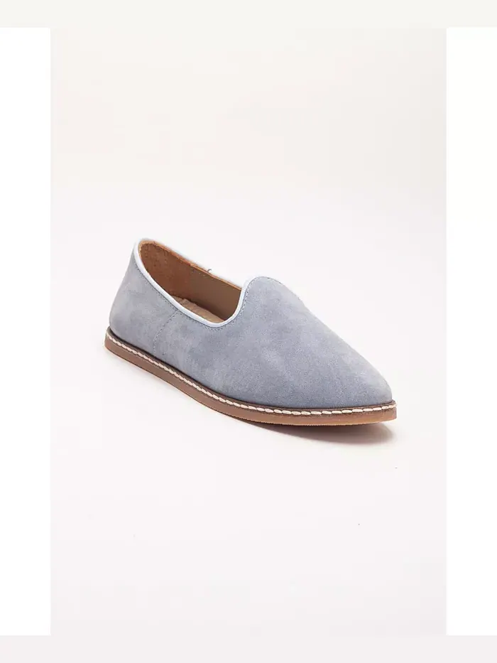 Туфли Istanbul Suede Leather Slip On Flats (женские) Epilogue Shoes — синий