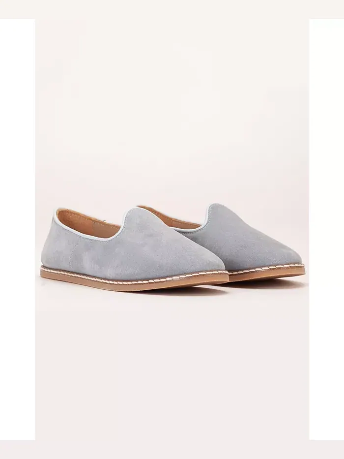 Туфли Istanbul Suede Leather Slip On Flats (женские) Epilogue Shoes — изображение 3 из 6, синий