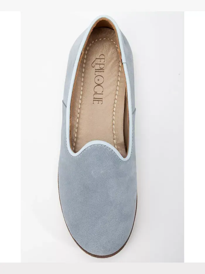 Туфли Istanbul Suede Leather Slip On Flats (женские) Epilogue Shoes — изображение 5 из 6, синий