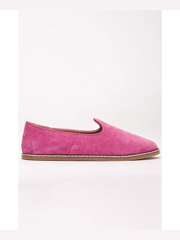 Туфли Istanbul Suede Leather Slip On Flats (женские) Epilogue Shoes — изображение 3 из 6, розовый