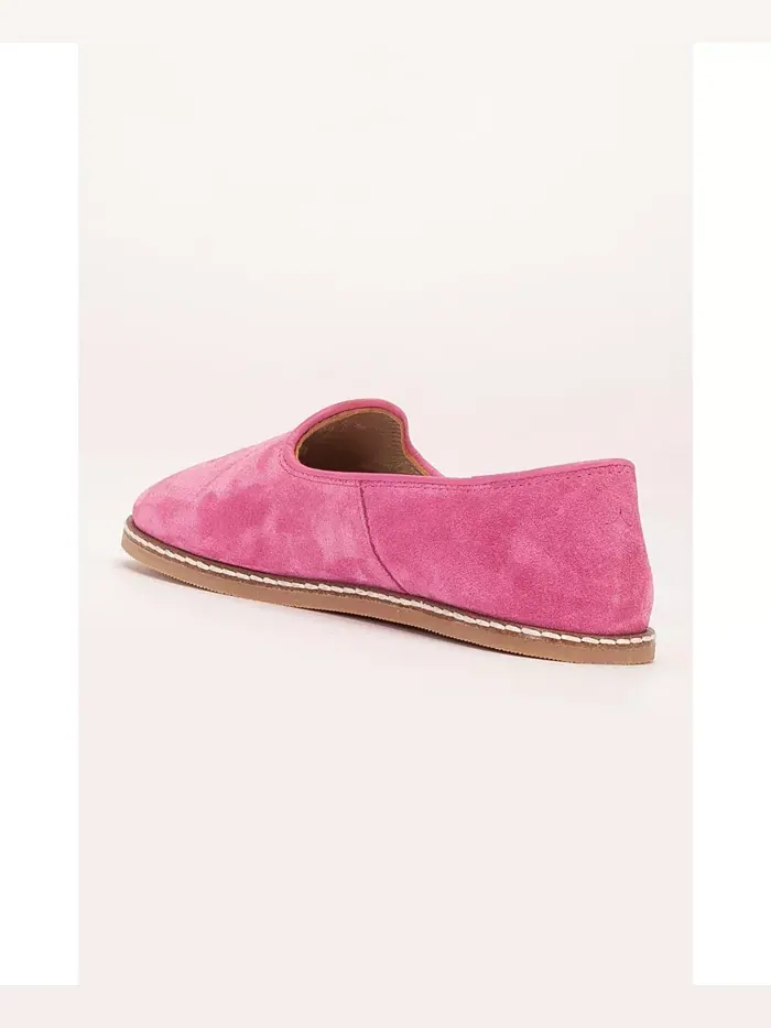 Туфли Istanbul Suede Leather Slip On Flats (женские) Epilogue Shoes — изображение 4 из 6, розовый