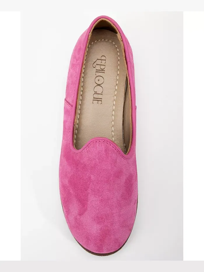 Туфли Istanbul Suede Leather Slip On Flats (женские) Epilogue Shoes — изображение 5 из 6, розовый