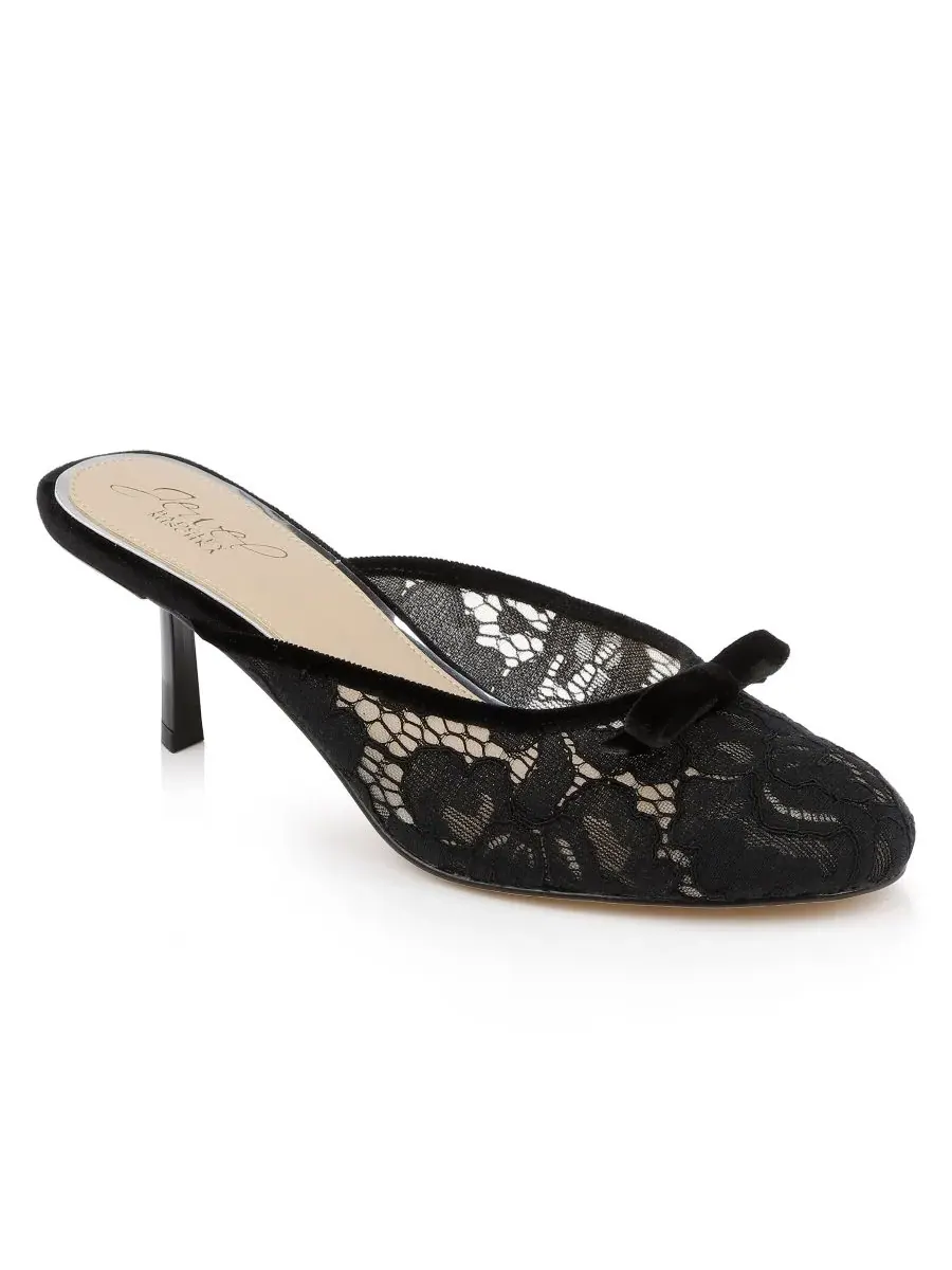 Jewel Badgley Mischka Женские вечерние мюли Elliott Slip-On — изображение 1 из 5, черный