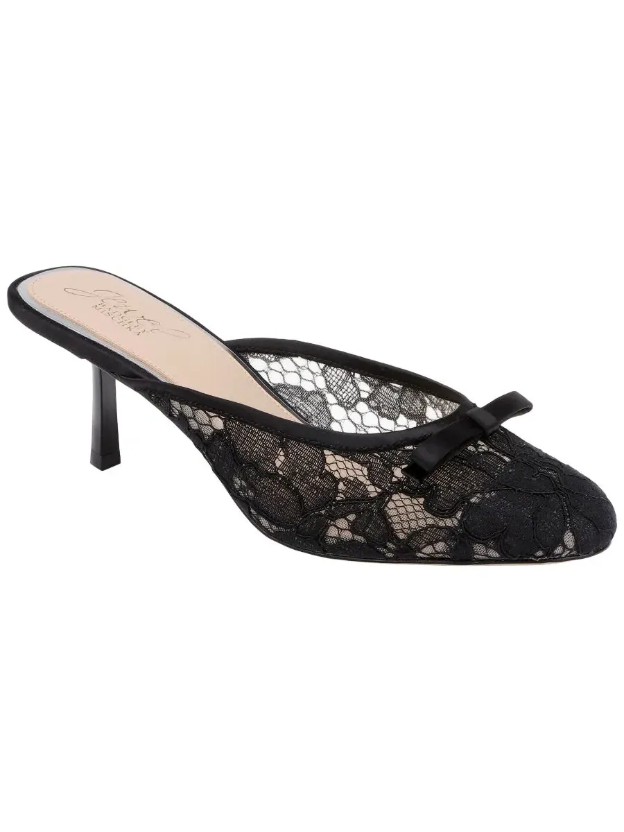Jewel Badgley Mischka Женские вечерние мюли Elliott Slip-On — изображение 1 из 5, черный