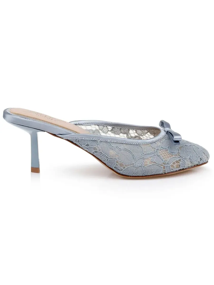 Jewel Badgley Mischka Женские вечерние мюли Elliott Slip-On — изображение 2 из 5, синий