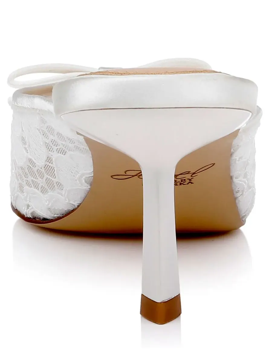 Jewel Badgley Mischka Женские вечерние мюли Elliott Slip-On — изображение 3 из 5, слоновая кость