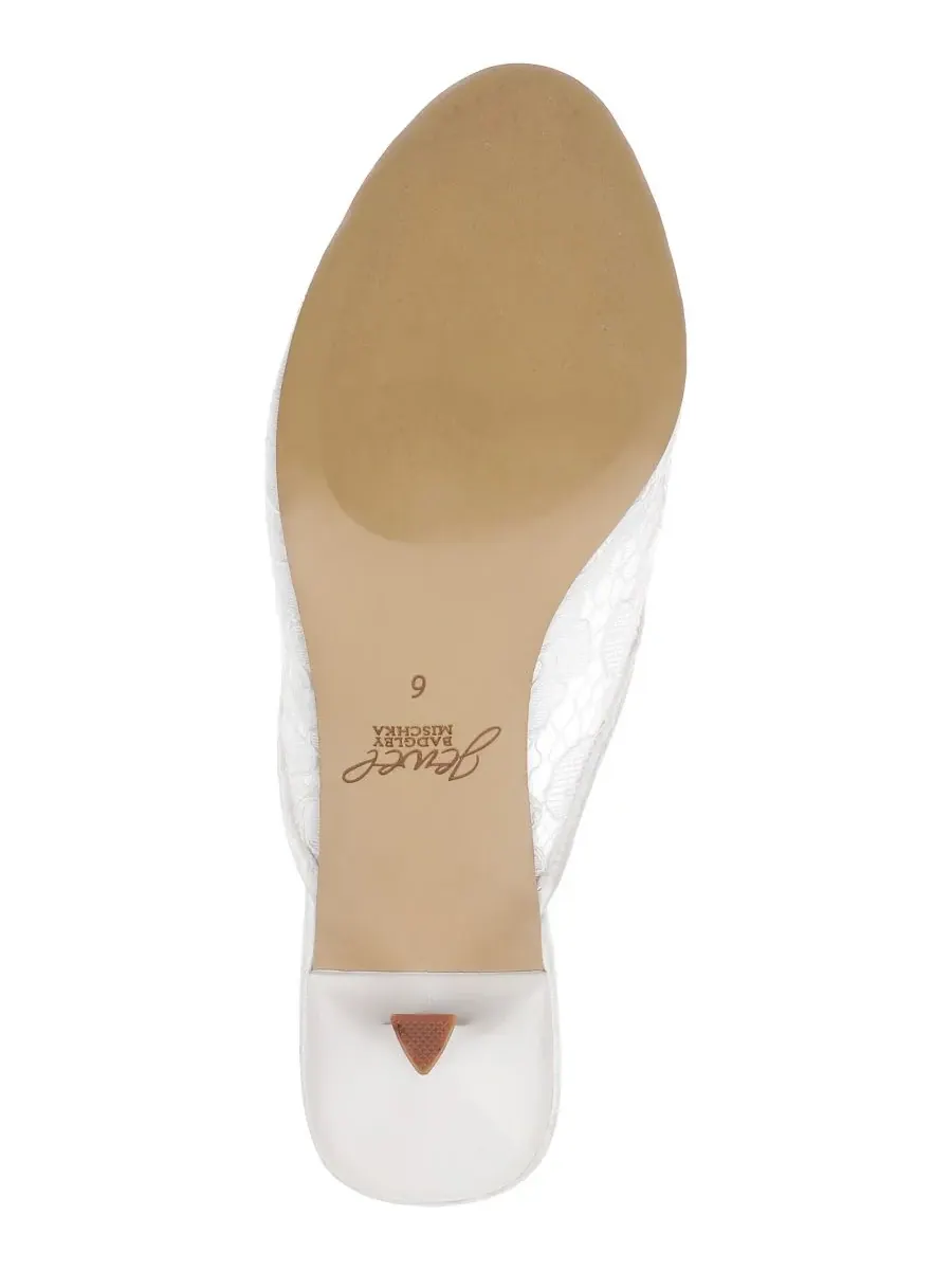 Jewel Badgley Mischka Женские вечерние мюли Elliott Slip-On — изображение 5 из 5, слоновая кость
