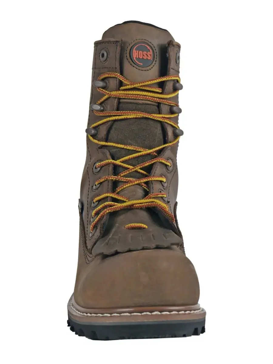 Мужские рабочие ботинки Cross Cut Kiltie Logger с композитным носком Hoss Boot Company — изображение 4 из 6, коричневый