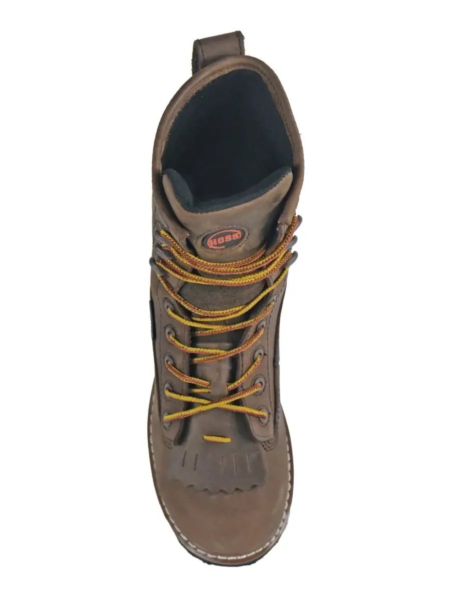 Мужские рабочие ботинки Cross Cut Kiltie Logger с композитным носком Hoss Boot Company — изображение 6 из 6, коричневый