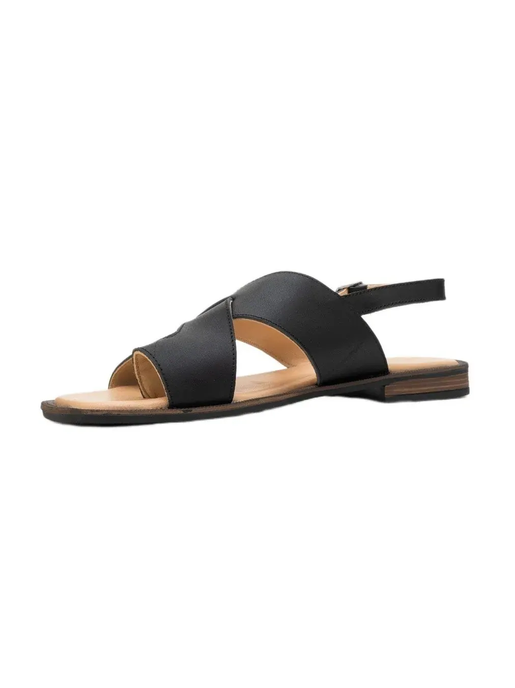 Женские кожаные сандалии-вьетнамки Louna Forever & Always Shoes — изображение 3 из 4, черный