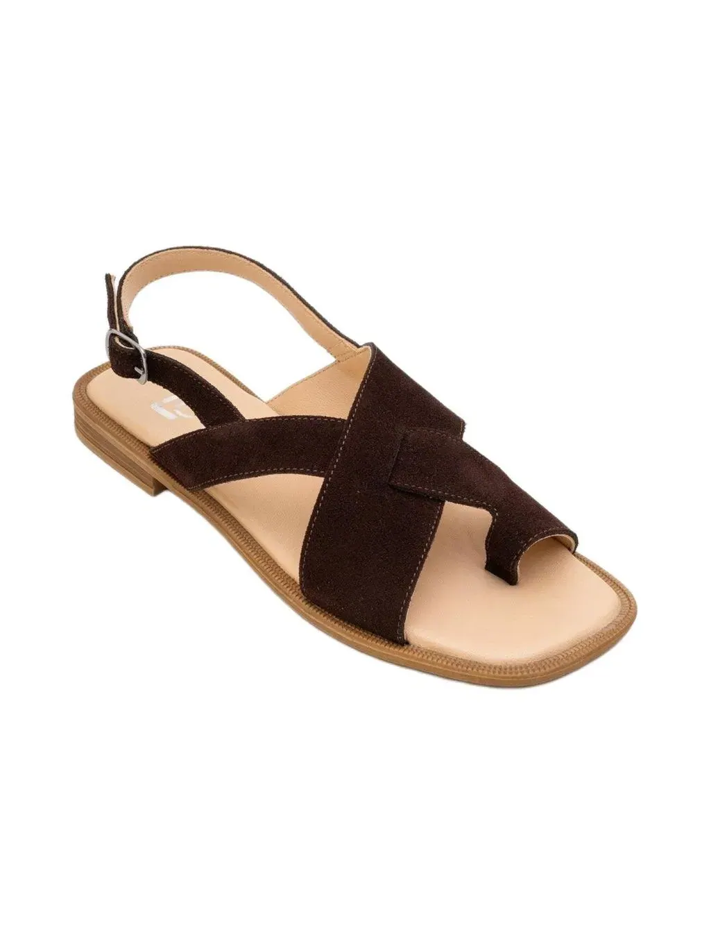 Женские кожаные сандалии-вьетнамки Louna Forever & Always Shoes — изображение 1 из 4, коричневый