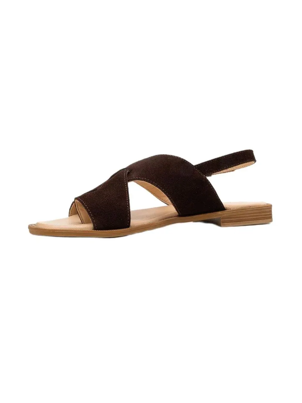 Женские кожаные сандалии-вьетнамки Louna Forever & Always Shoes — изображение 3 из 4, коричневый