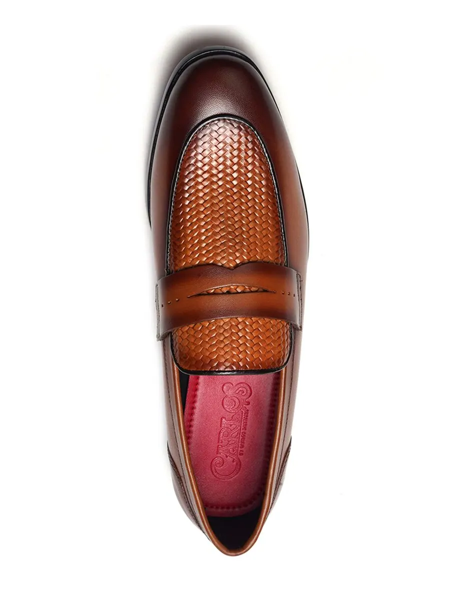 Мужские лоферы Solstice Penny Loafers Carlos by Carlos Santana — изображение 4 из 6, бежевый