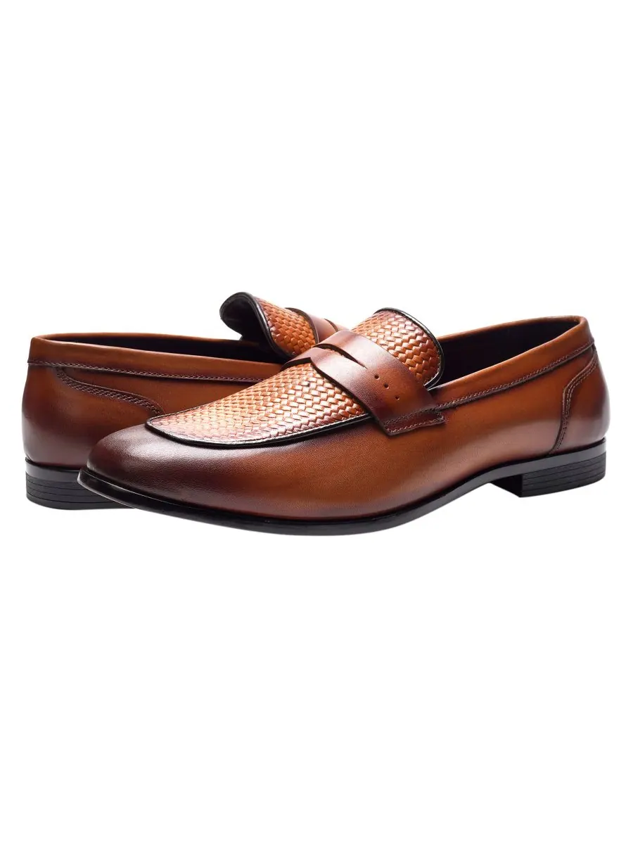 Мужские лоферы Solstice Penny Loafers Carlos by Carlos Santana — изображение 6 из 6, бежевый