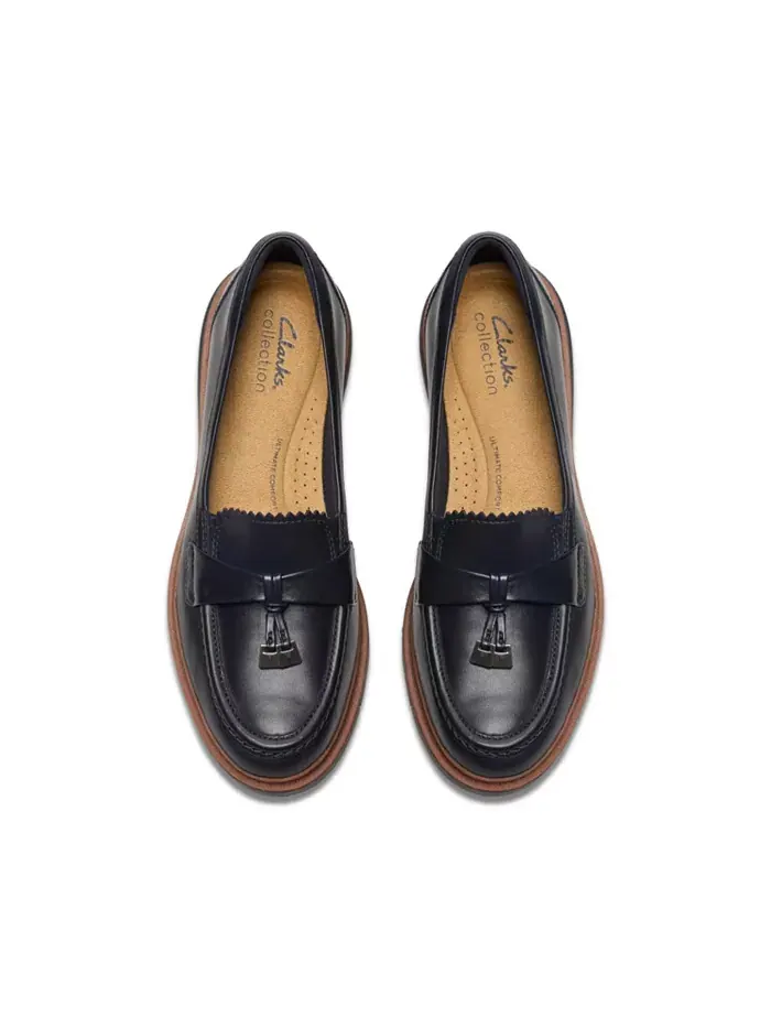 Лоферы женские Clarks Westlynn Bella на массивной подошве — изображение 6 из 6, темно-синий
