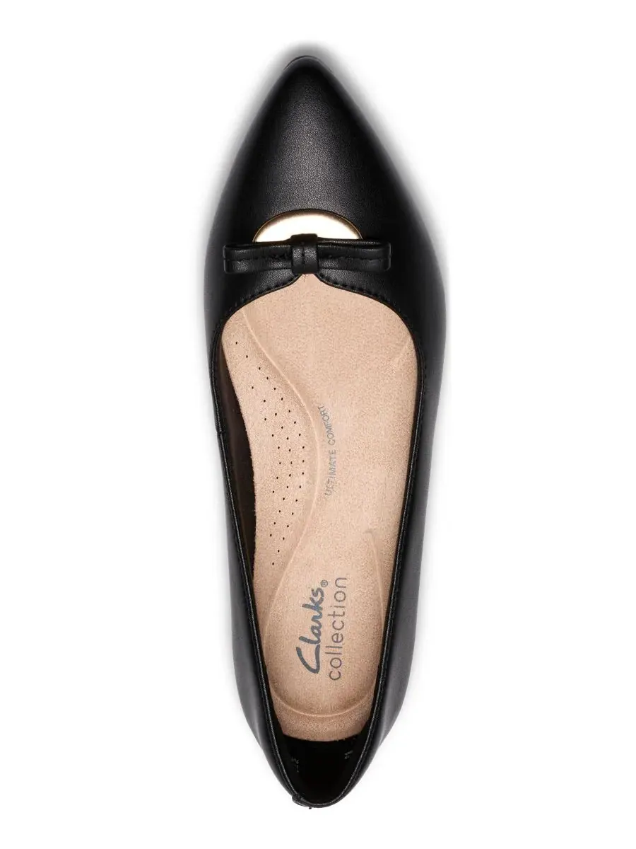 Балетки женские Clarks Natalyn Trim с острым носком — изображение 4 из 6, черный