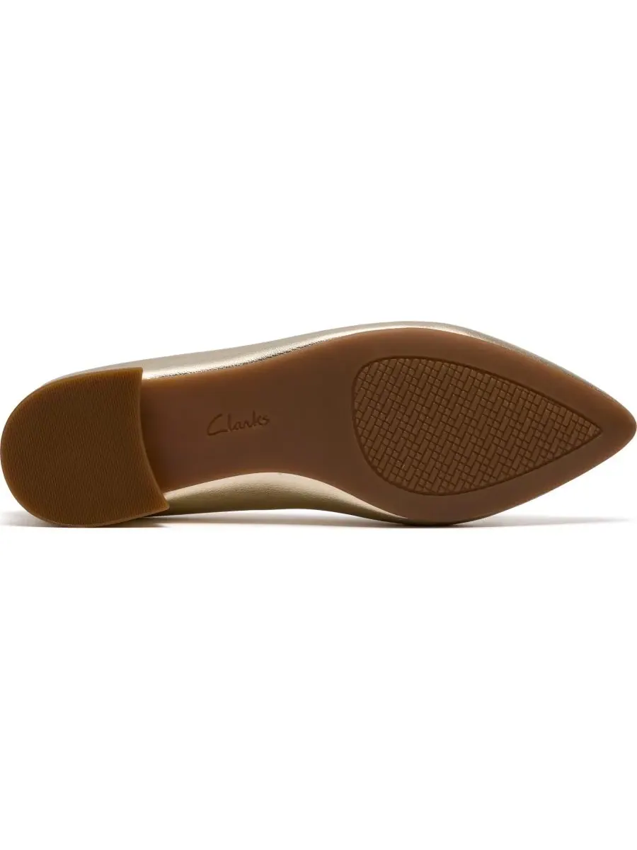 Балетки женские Clarks Natalyn Trim с острым носком — изображение 5 из 8, золотистый металлик