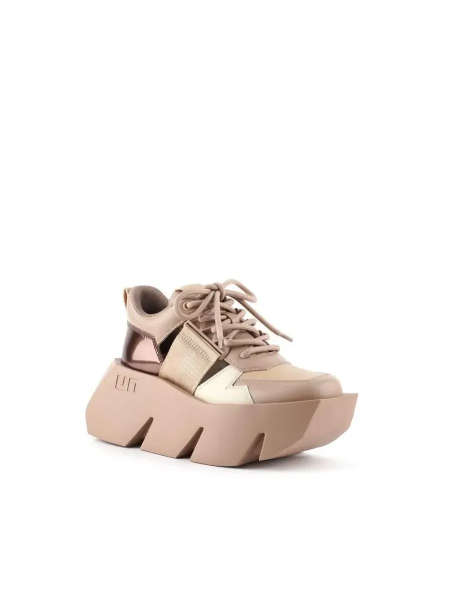 Кроссовки с квадратным мысом и платформой, модель Bull Sporty United Nude, Bronzite — изображение 1 из 6