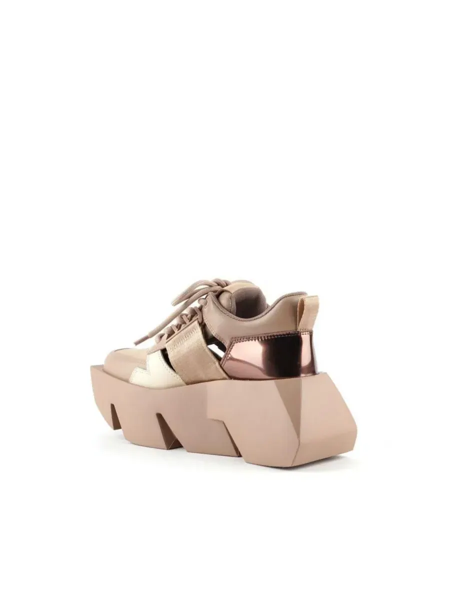 Кроссовки с квадратным мысом и платформой, модель Bull Sporty United Nude, Bronzite — изображение 4 из 6