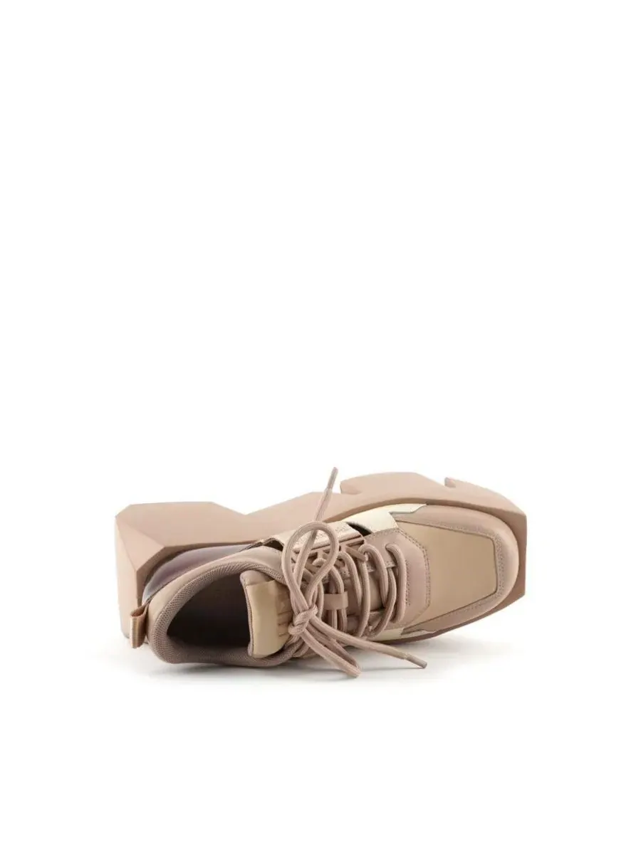 Кроссовки с квадратным мысом и платформой, модель Bull Sporty United Nude, Bronzite — изображение 5 из 6