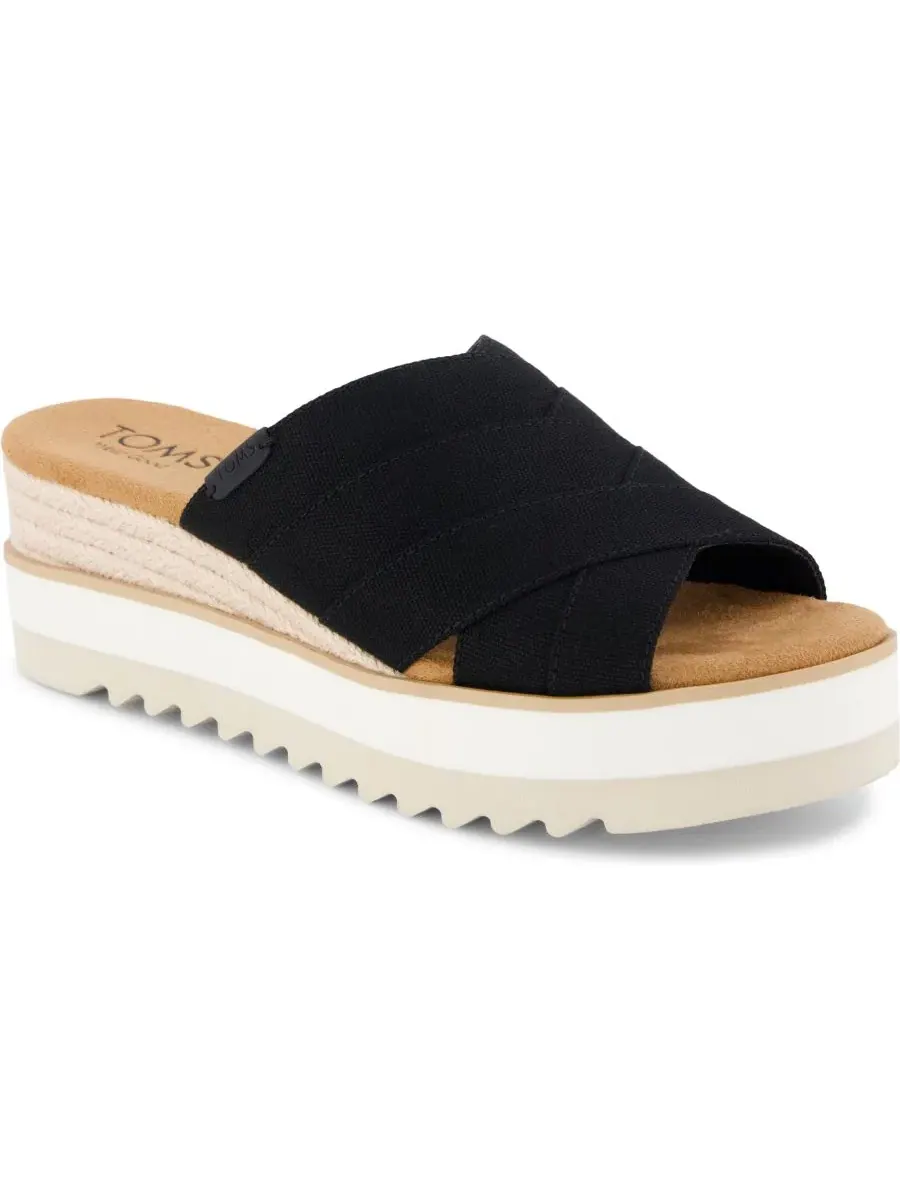 Женские сандалии-мюли на танкетке Diana Crossover TOMS — изображение 1 из 5, черный