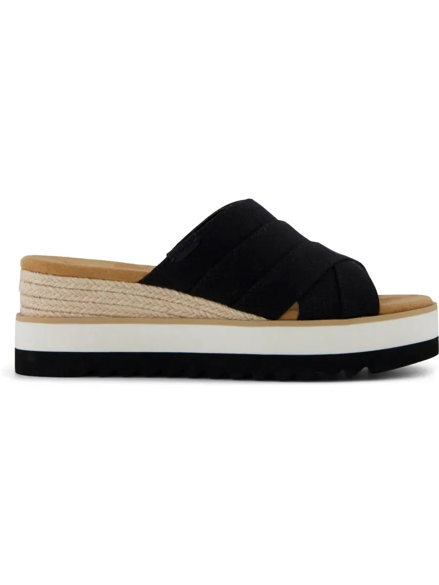 Женские сандалии-мюли на танкетке Diana Crossover TOMS — изображение 2 из 5, черный
