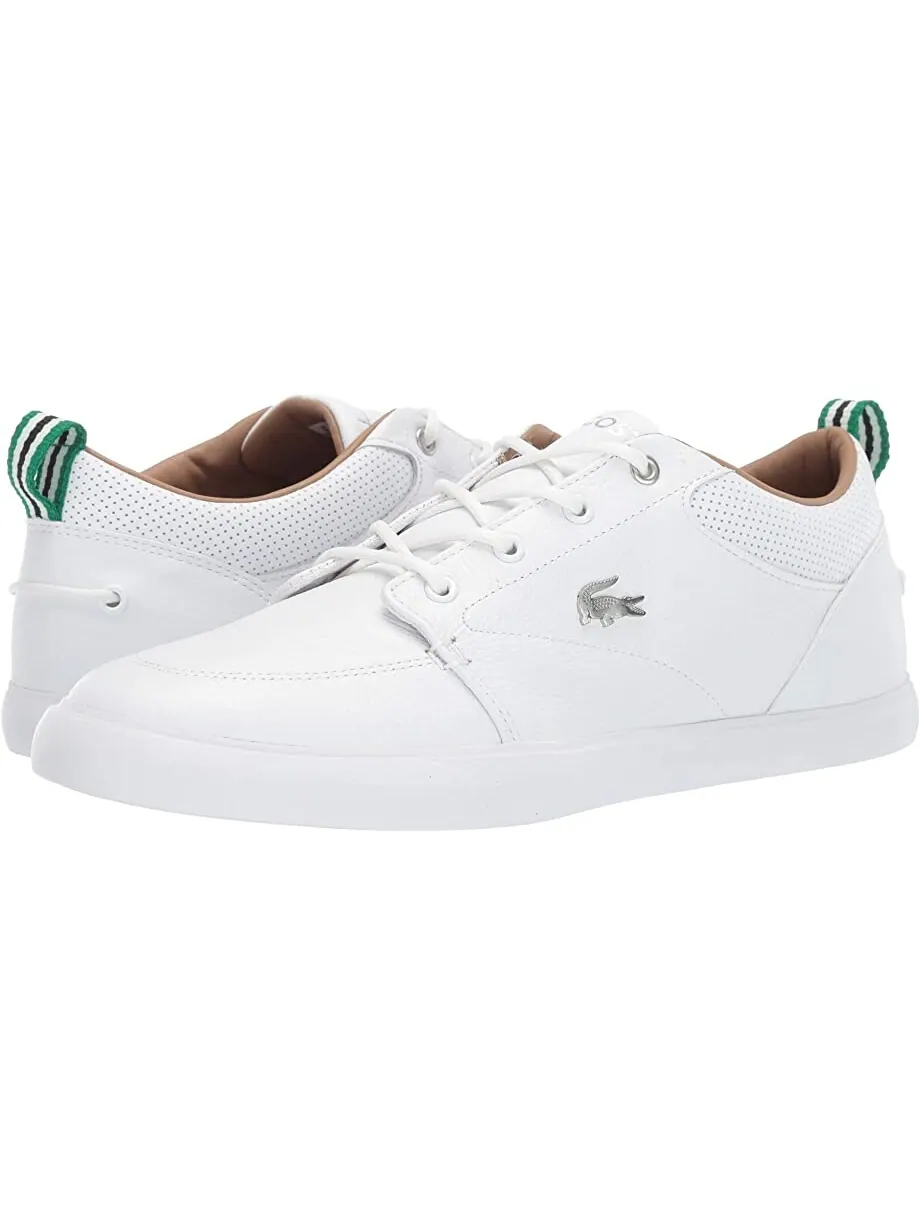 Кроссовки мужские Lacoste Bayliss Leather Perforated Collar — изображение 1 из 7, белый/белый