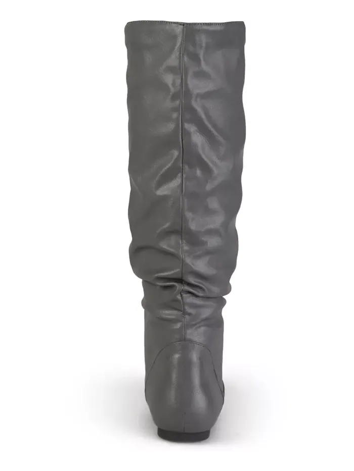 Женские сапоги Jayne Wide Calf Slochy до колена Journee Collection — изображение 3 из 5, серый