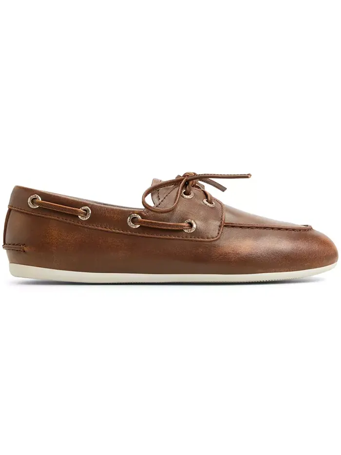 Женские узкие лодочные туфли на шнуровке Sperry — изображение 2 из 7, бежевый