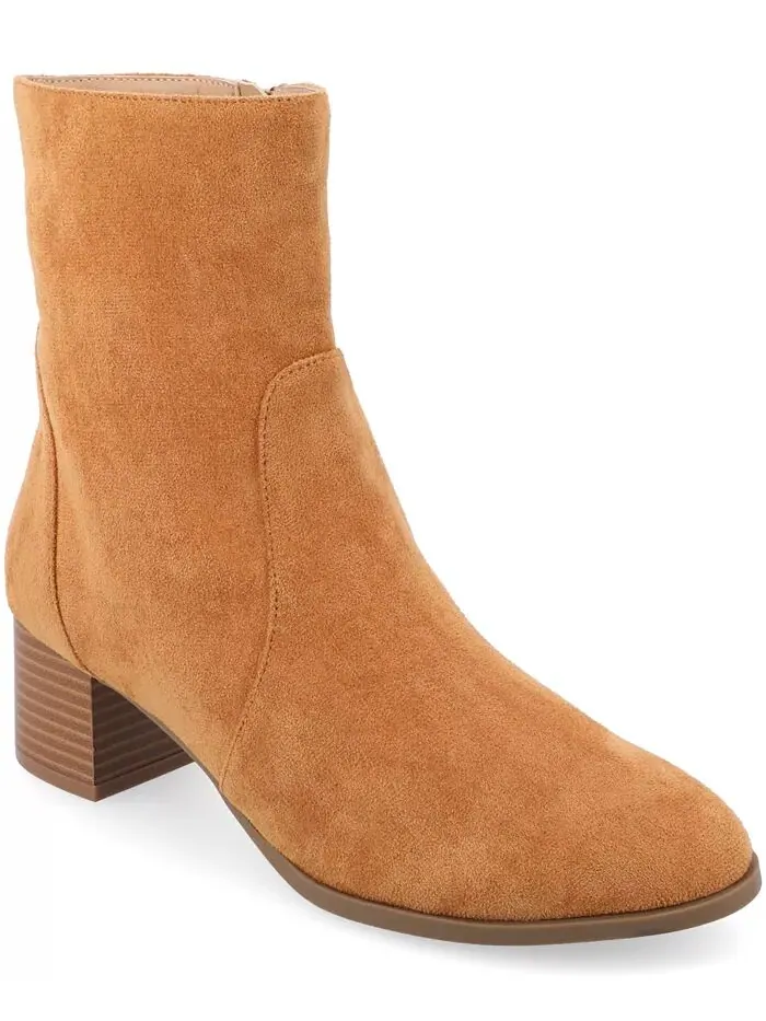 Женские ботильоны Hayven Block Heel Almond Toe Journee Collection — изображение 1 из 6, коричневый
