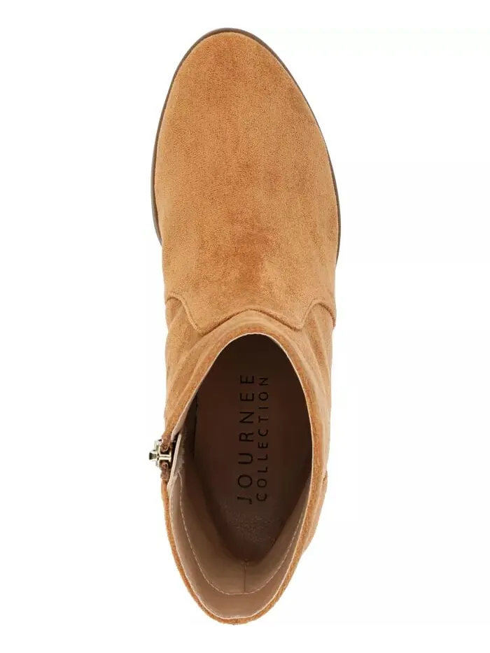Женские ботильоны Hayven Block Heel Almond Toe Journee Collection — изображение 4 из 6, коричневый