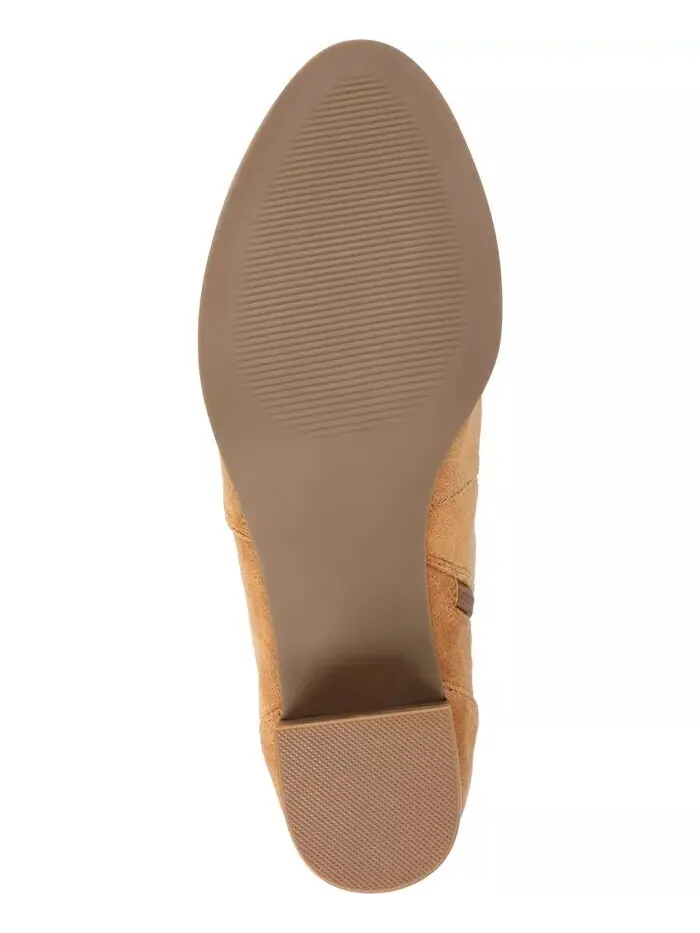 Женские ботильоны Hayven Block Heel Almond Toe Journee Collection — изображение 5 из 6, коричневый