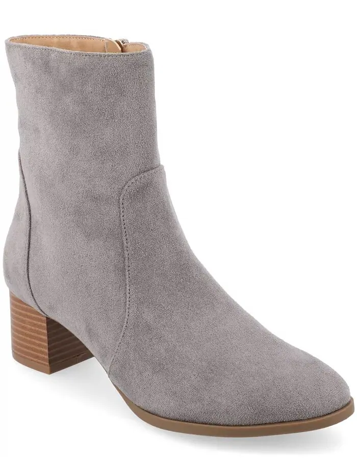 Женские ботильоны Hayven Block Heel Almond Toe Journee Collection — изображение 1 из 5, серый