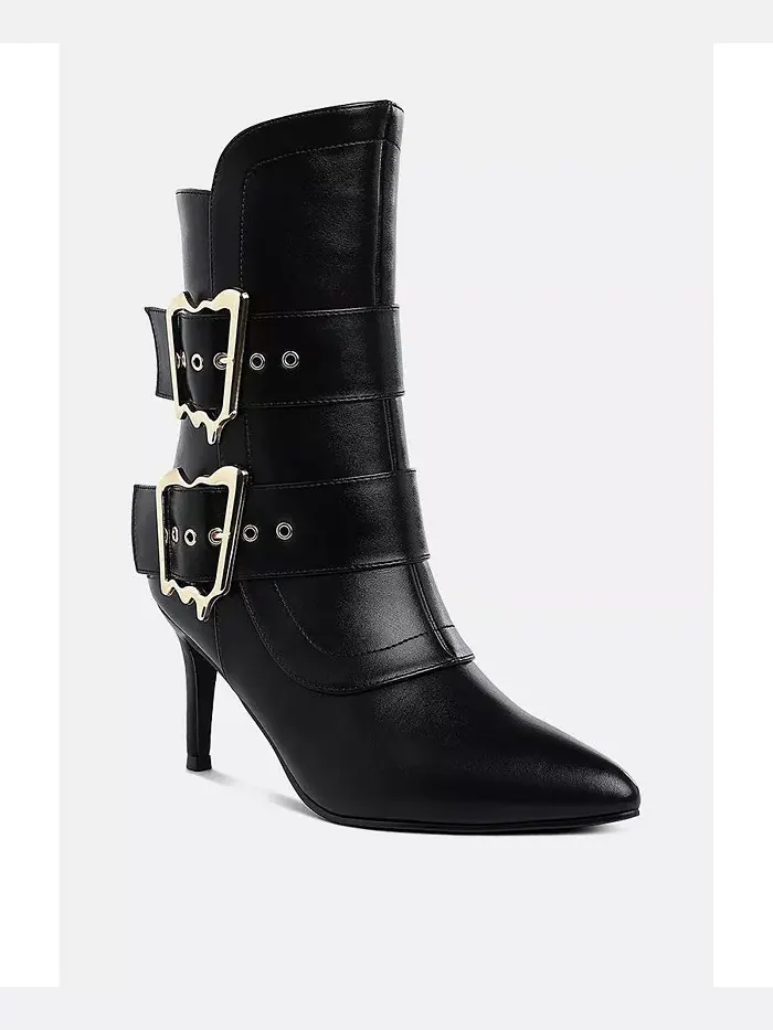 Ebera Chunky Buckle Strap Ботинки до щиколотки на платформе London Rag — изображение 2 из 3, черный