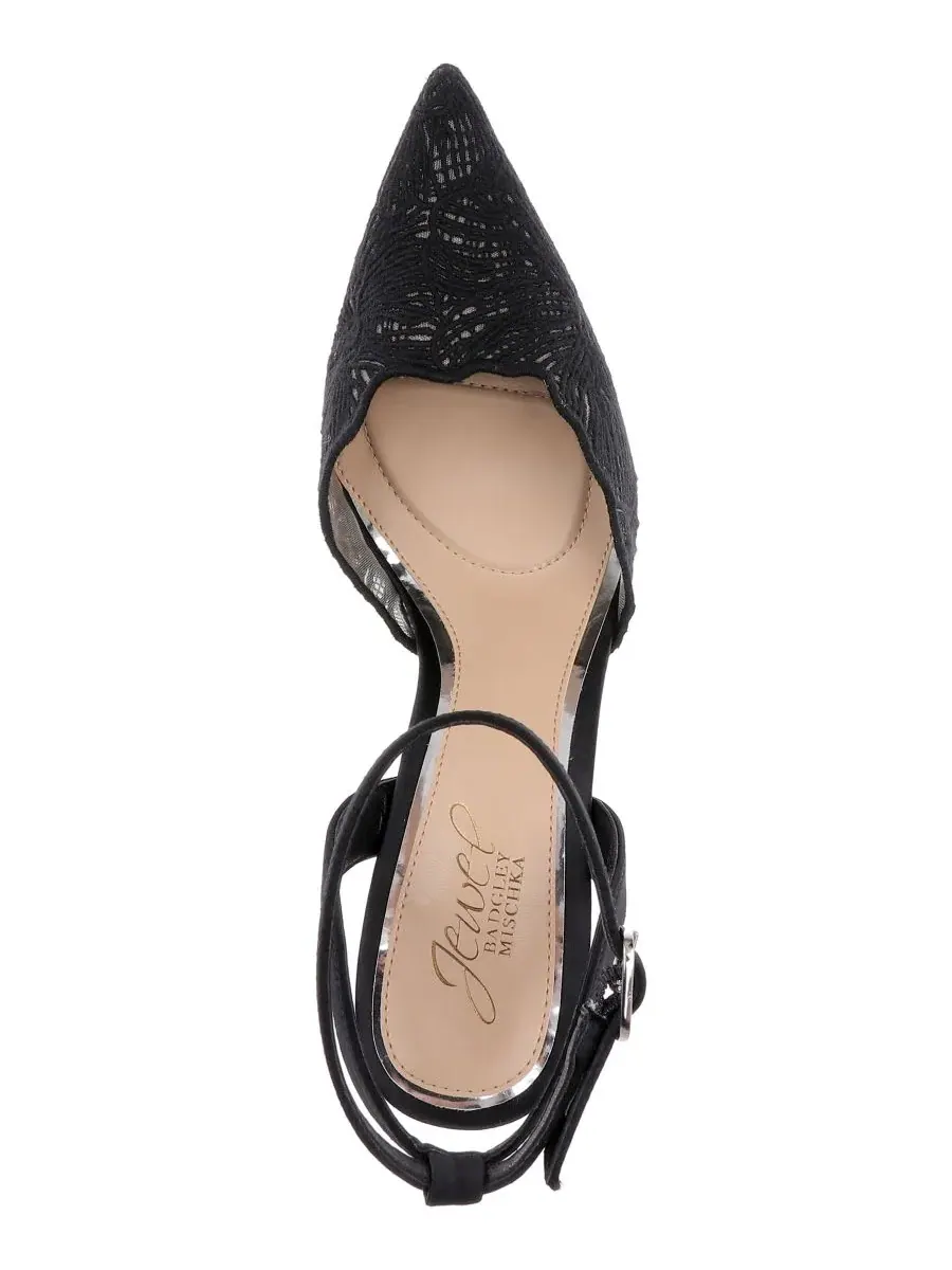 Туфли-лодочки с острым носком Zaima Jewel Badgley Mischka — изображение 4 из 5, черный