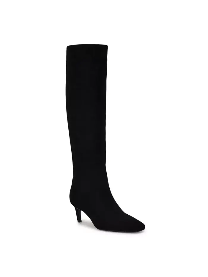Женские сапоги Caddy на высоком каблуке-кitten, Regular и Wide Calf Nine West — изображение 1 из 1, черный