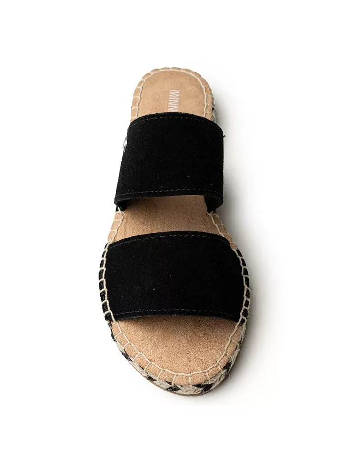 Женские слайдеры Poppie из замши Minnetonka — изображение 3 из 8, черный