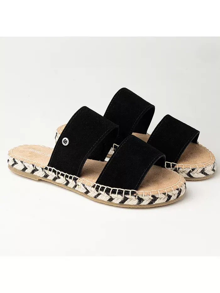 Женские слайдеры Poppie из замши Minnetonka — изображение 6 из 8, черный