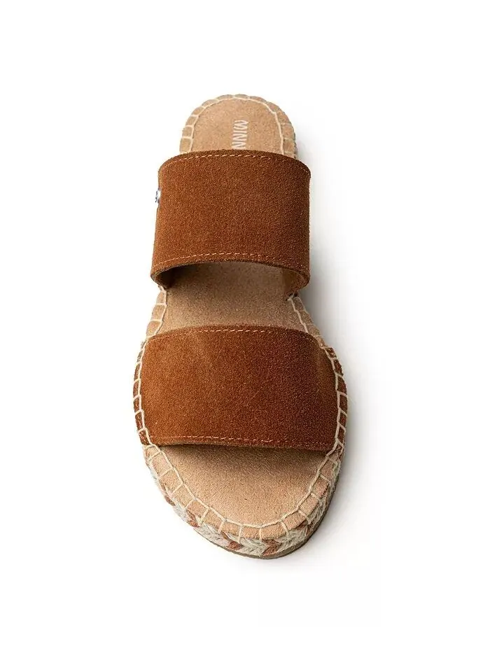 Женские замшевые сандалии Poppie Slide Minnetonka — изображение 2 из 8, коричневый