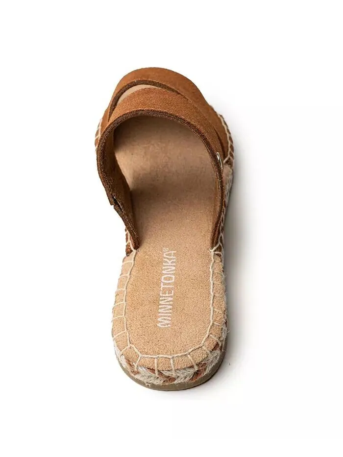 Женские замшевые сандалии Poppie Slide Minnetonka — изображение 3 из 8, коричневый
