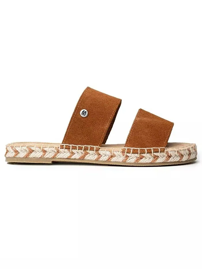 Женские замшевые сандалии Poppie Slide Minnetonka — изображение 4 из 8, коричневый