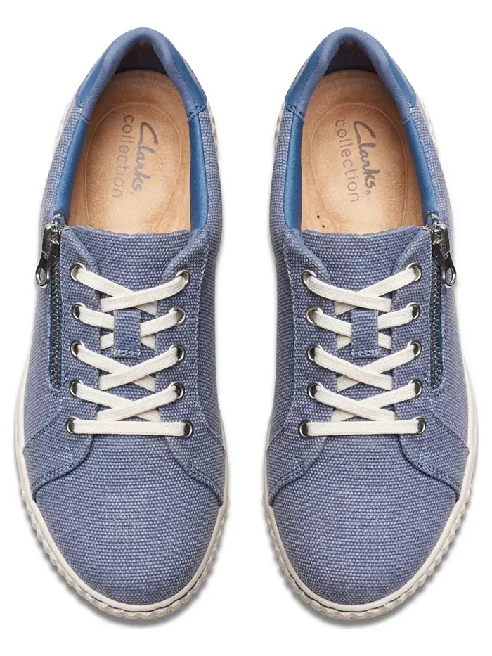 Кроссовки женские Clarks Caroline Echo Slip On — изображение 7 из 8, джинсовый синий