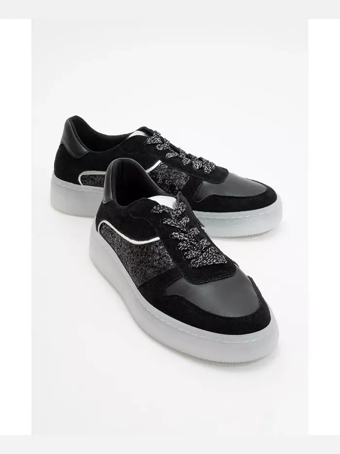 Кроссовки Felipe из блестящей кожи (женские) Forever & Always Shoes — изображение 1 из 4, черный
