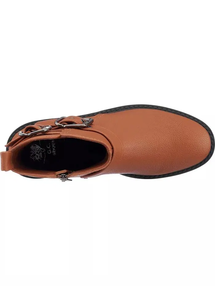 Женские ботильоны Kingsburg Lug Sole Buckle Ankle GC Shoes — изображение 4 из 5, коричневый